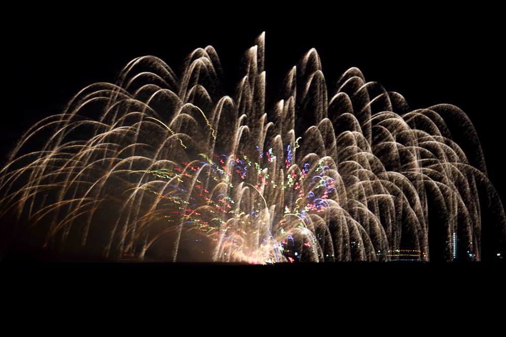 2024年一宮花火大会をサーフスポット志田下から眺める　花火が終わると満天の星空