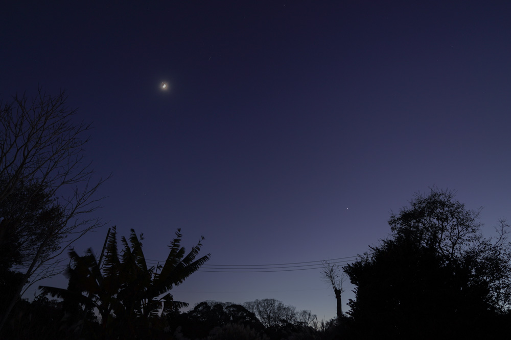 今日の星空模様　土星食と冬の星座たち