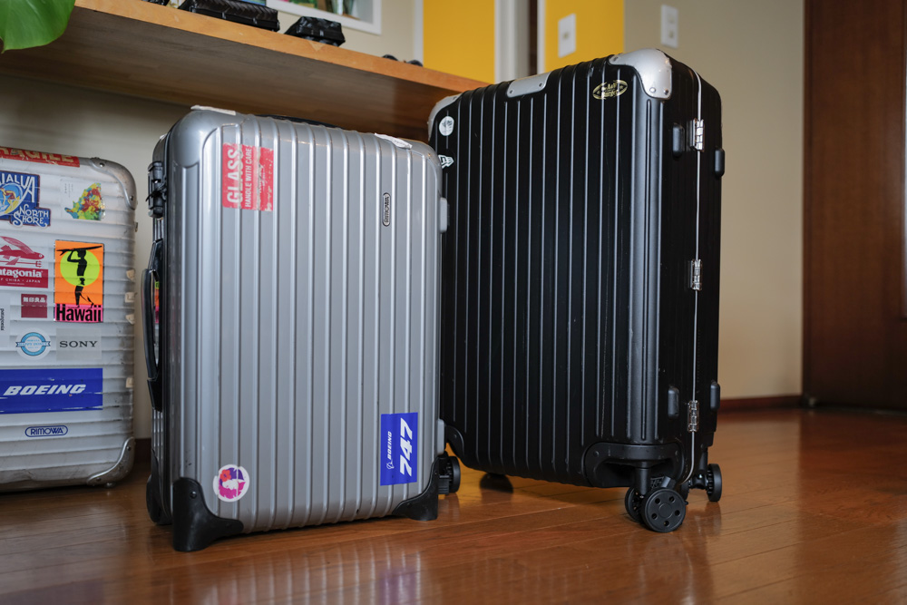 リモワ 4輪マルチホイールをストッパー付きホイールに換装　BRIGHTECH RIMOWA互換 ストッパー付きサイレントサスペンションキャスター RMO-60SをHybrid チェックイン Mに取り付ける