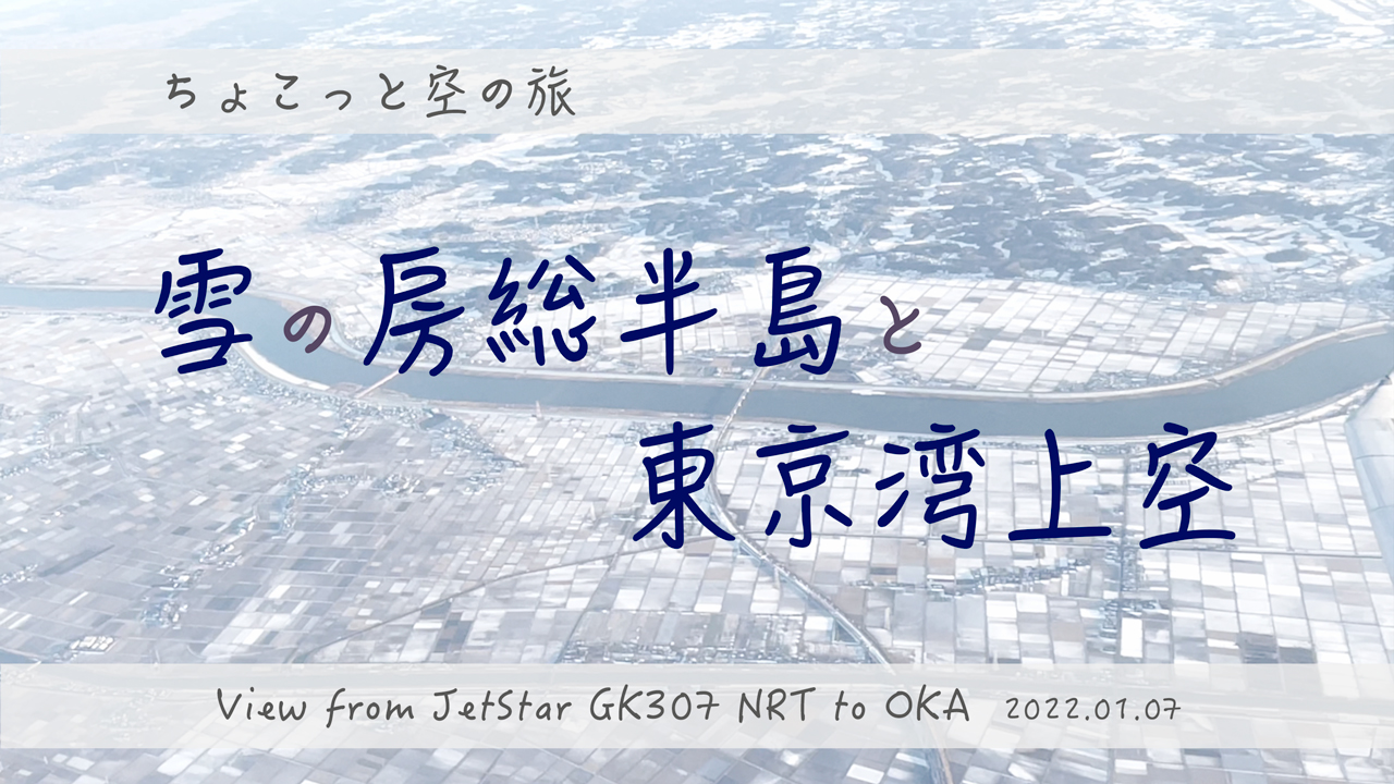 ちょこっと空の旅　雪の房総半島と東京湾上空