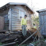 小屋の土留補修 DAY6　小屋背面の土留補修