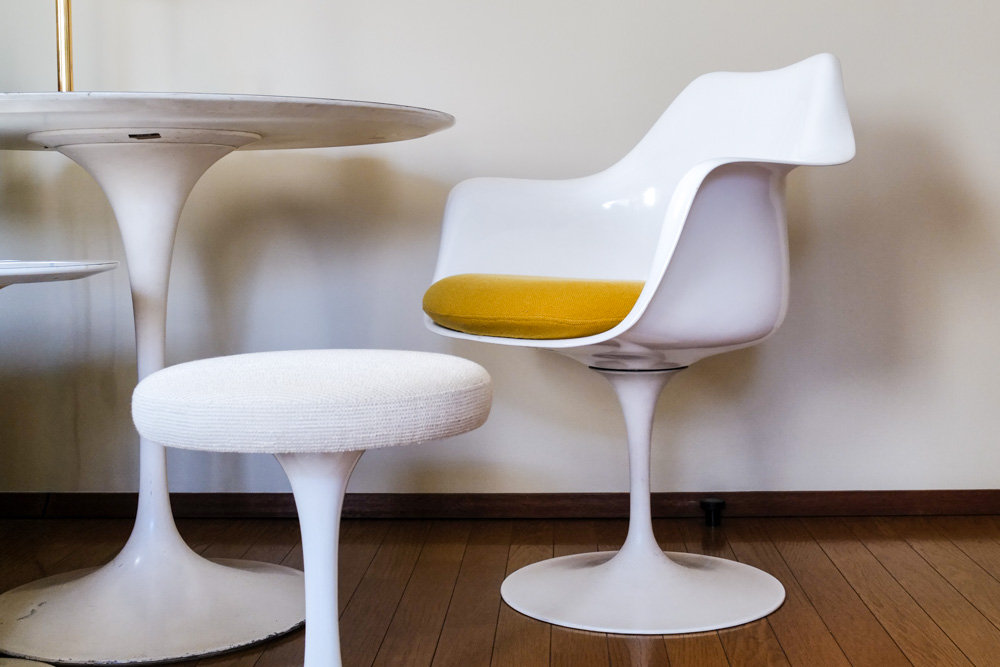 Knoll チュリーップチェアのスィヴィル回転装置のロッドが折れる